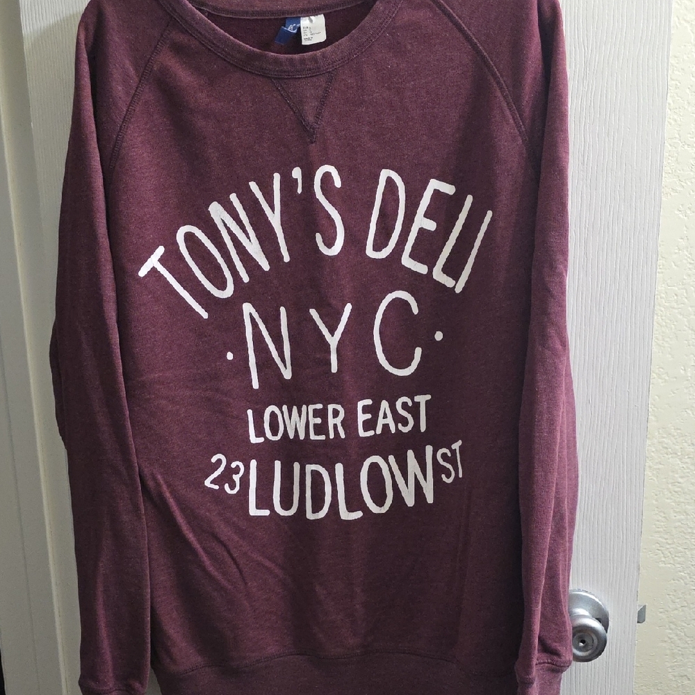 Divided Maroon Sweatshirt Size L